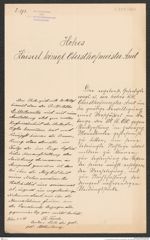 k.k. naturhistorisches Hofmuseum, Intendanzakten 1885-1896 (Hauer), Aktenzahl Z.293/1888, Seite 1